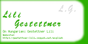 lili gestettner business card